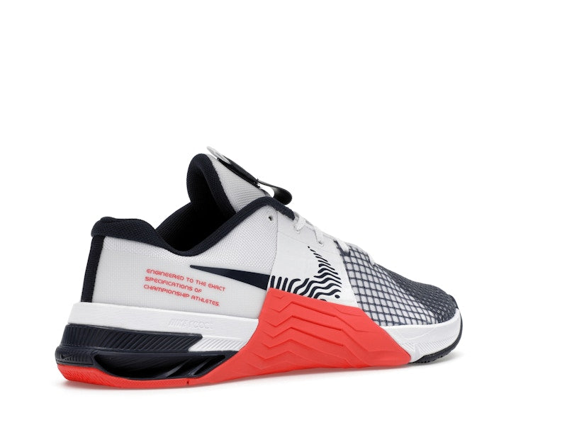 Nike Metcon 8 White Crimson Obsidian
