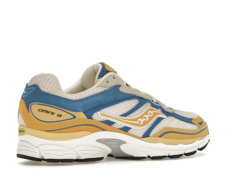 Saucony ProGrid Omni 9 Premium Cream Yellow Royal Blue