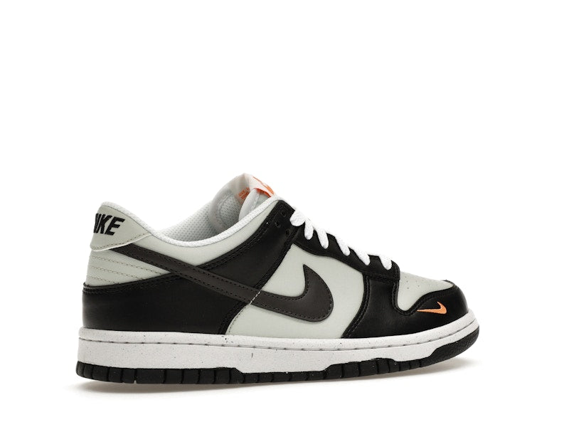 Nike Dunk Low Black Bright Mandarin Mini Swoosh (GS)