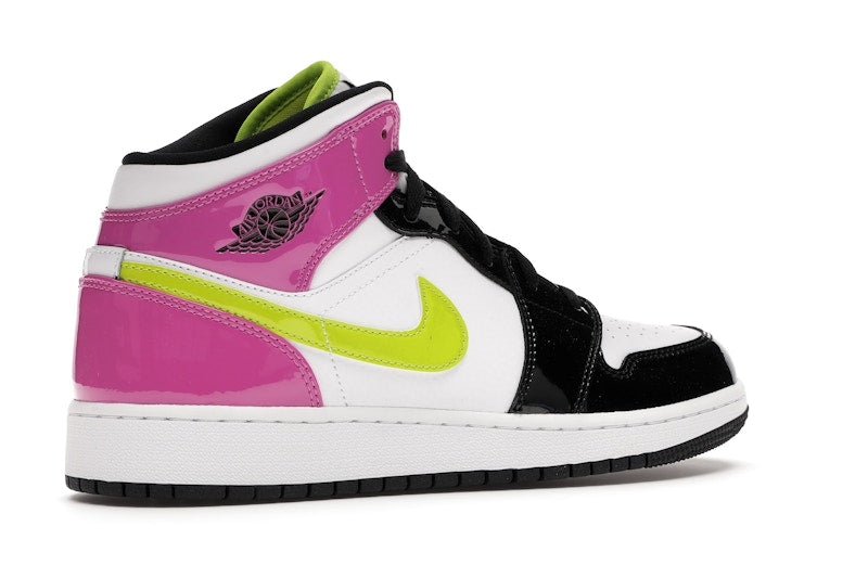 Jordan 1 Mid White Black Cyber Pink (GS)