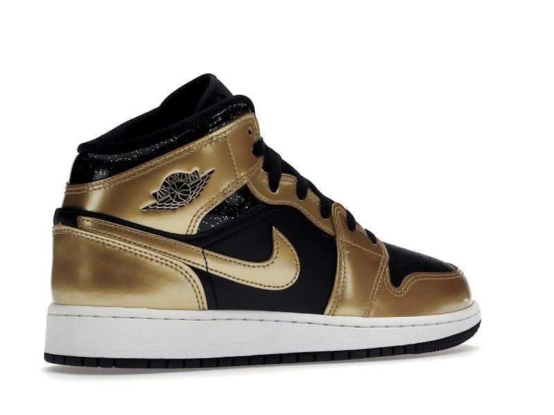 Jordan 1 Mid SE Metallic Gold Black (GS)