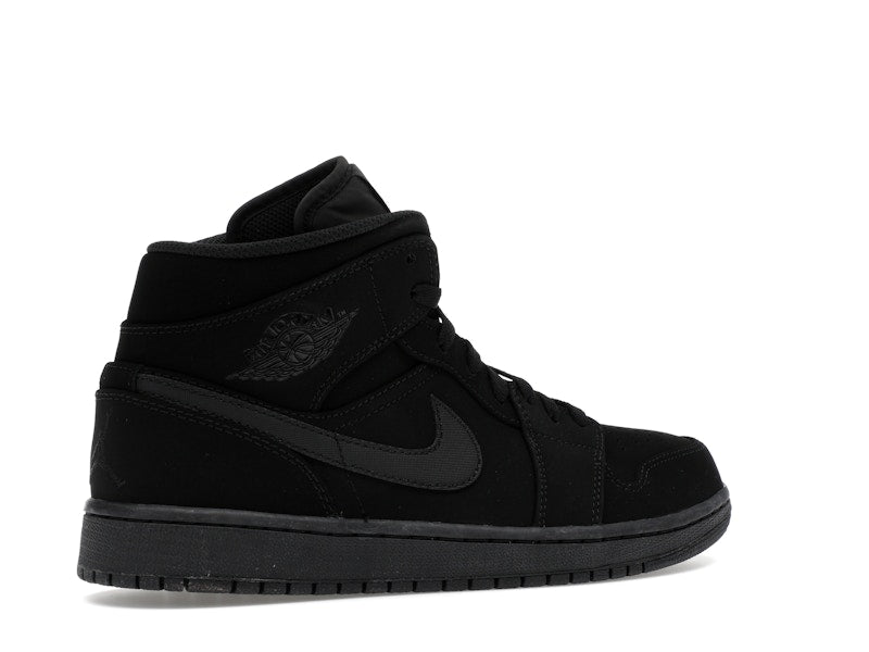 Jordan 1 Mid Black Black White