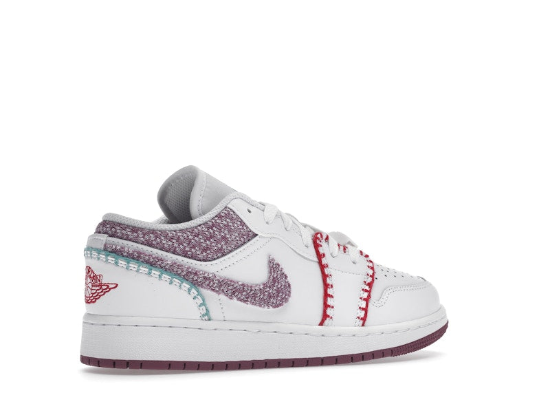 Jordan 1 Low White Light Bordeaux (GS)