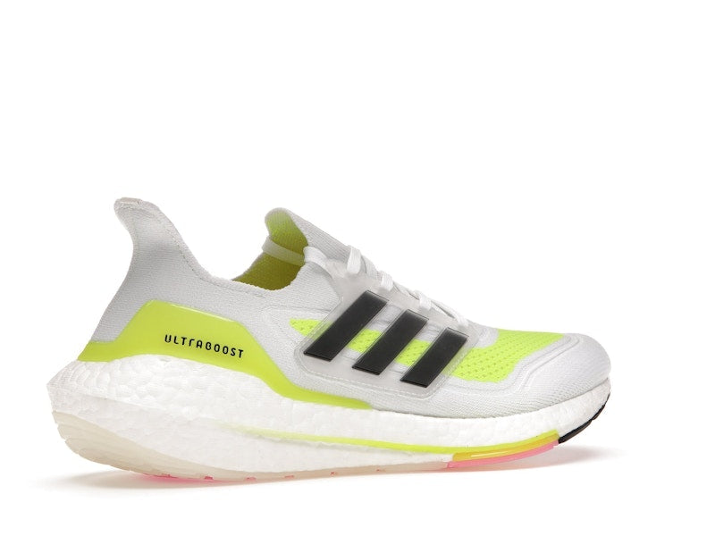 adidas Ultra Boost 21 White Solar Yellow