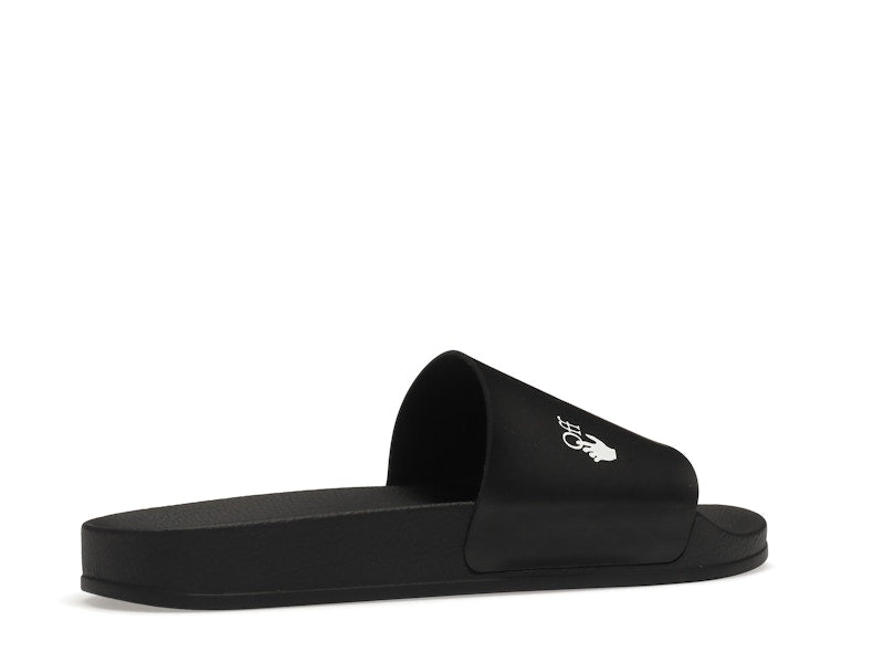 OFF-WHITE Drowning Man Logo Slides Black White FW21