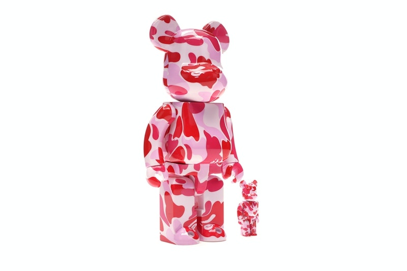 Bearbrick A Bathing Ape ABC Camo 100% & 400% Set Pink