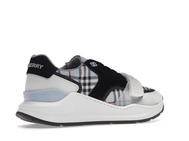 Burberry Ramsey Haymarket Check Print Light Blue White Black
