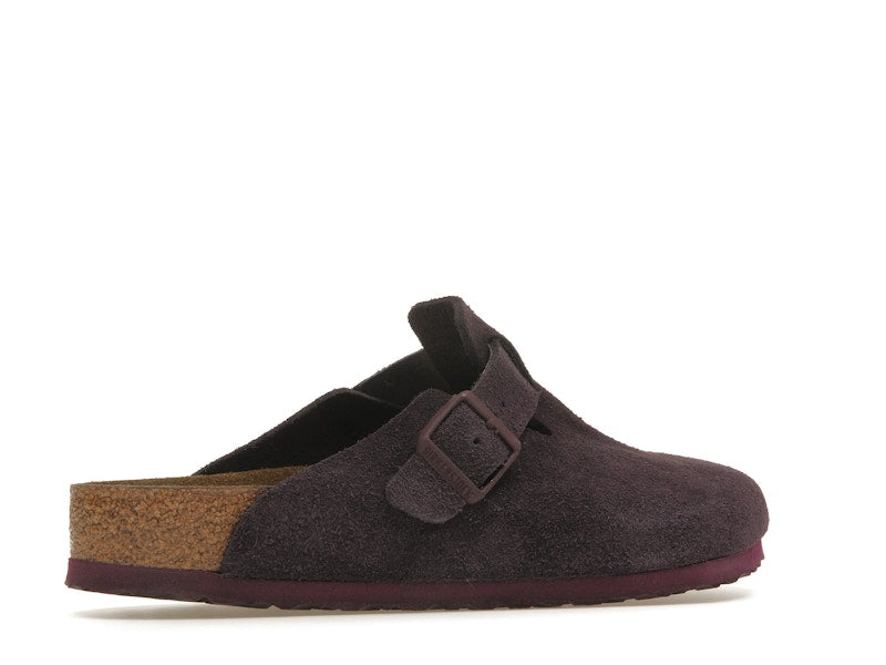 Birkenstock Boston Soft Footbed Suede Wine