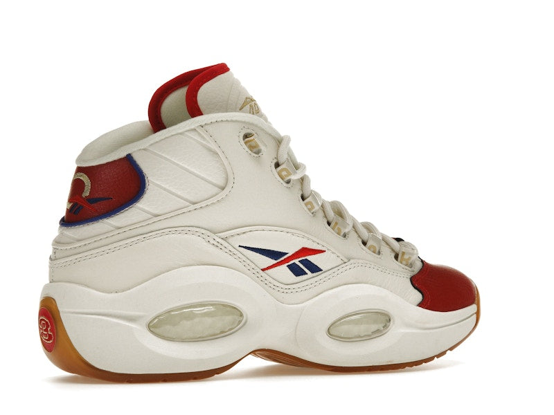 Reebok Question Mid White Red Blue