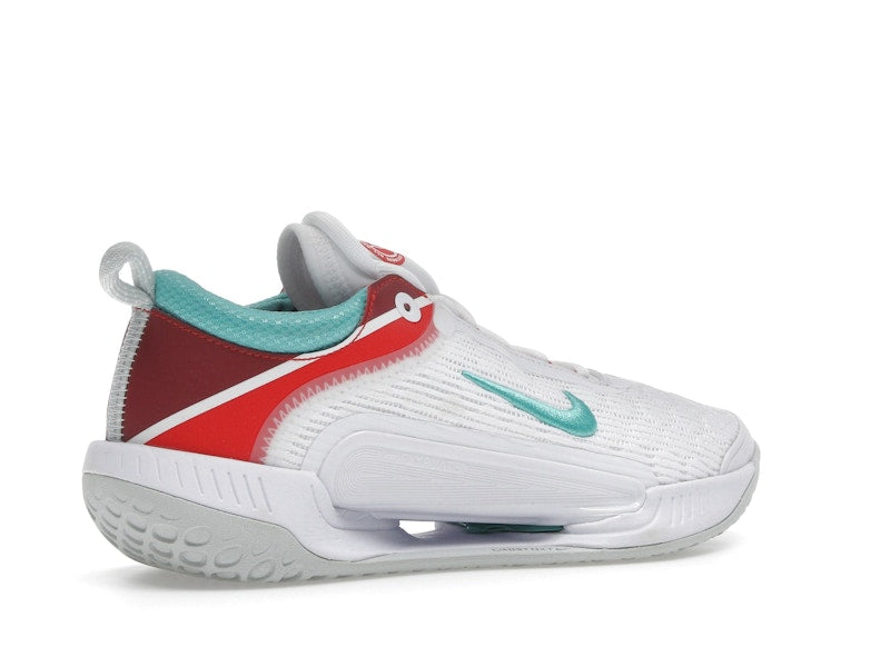 Nike Court Zoom NXT HC White Light Silver Habanero Red Washed Teal (Women's)