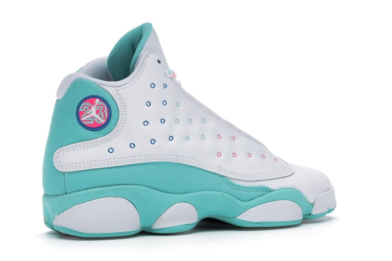 Jordan 13 Retro White Soar Green Pink (GS)