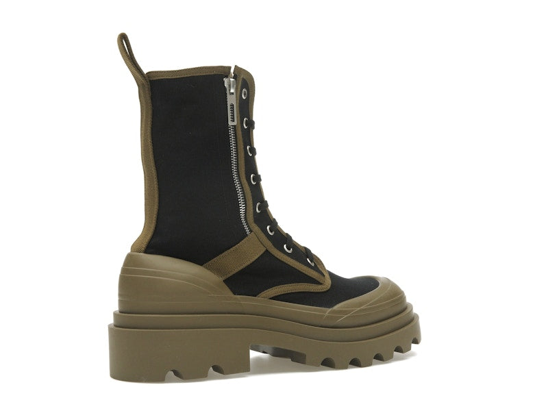 Bottega Veneta Lace-Up Boots Black Green