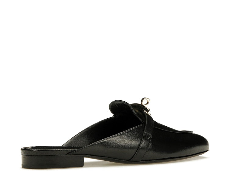 Hermes Oz Mule Noir Goatskin Leather