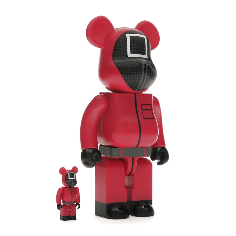 Bearbrick x Squid Game Guard (Square) 100% & 400% Set