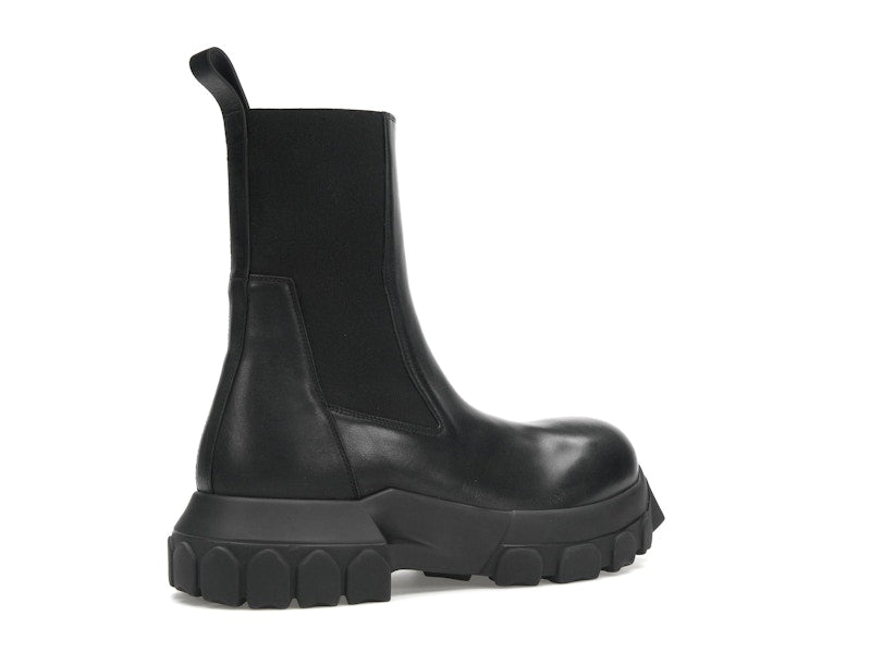 Rick Owens Lido Beatle Bozo Tractor Boots Black