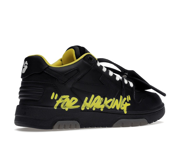 OFF-WHITE Out Of Office "OOO" Low Tops For Walking Black Yellow
