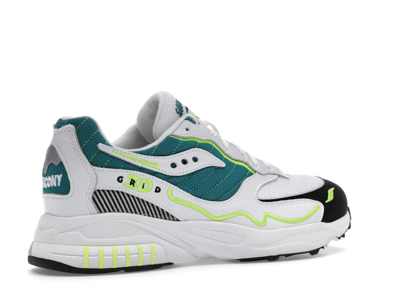 Saucony 3D Grid Hurricane White Green Lime