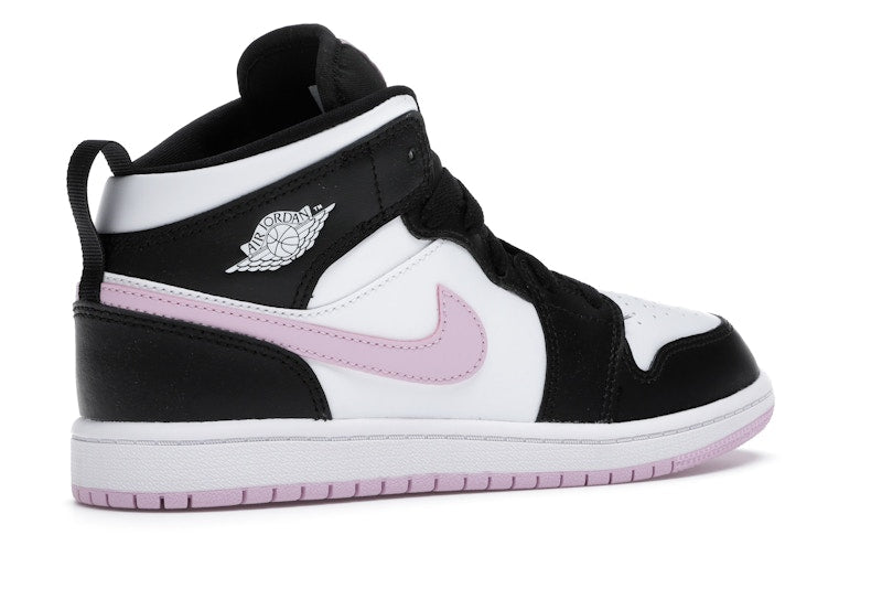 Jordan 1 Mid White Black Light Arctic Pink (PS)
