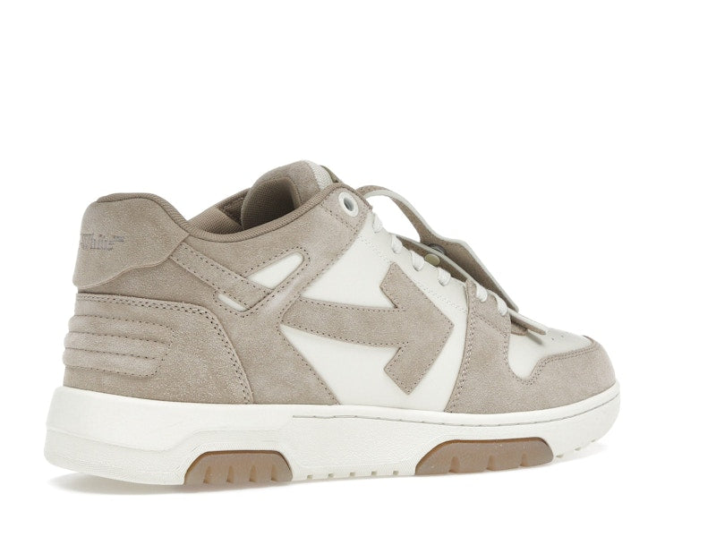 OFF-WHITE Out Of Office OOO Low Tops Beige Natural Suede