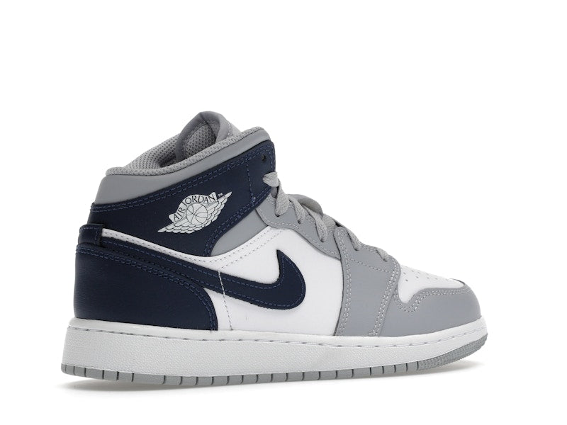 Jordan 1 Mid Wolf Grey Midnight Navy (GS)