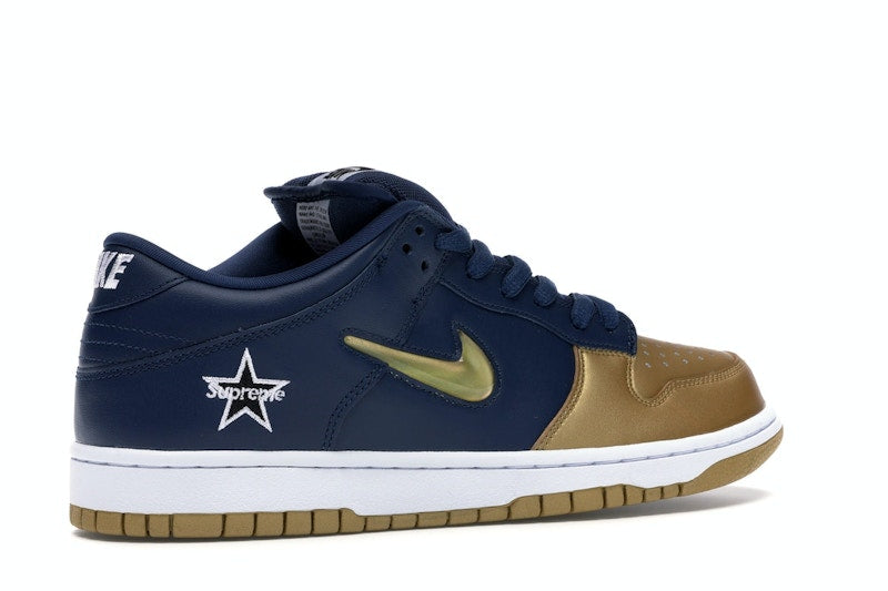 Nike SB Dunk Low Supreme Jewel Swoosh Gold