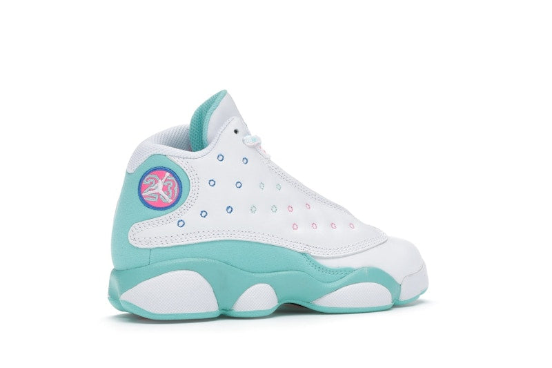 Jordan 13 Retro White Soar Green Pink (PS)