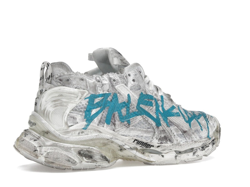Balenciaga Runner Graffiti White Blue
