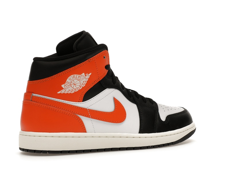 Jordan 1 Mid Black Toe Starfish