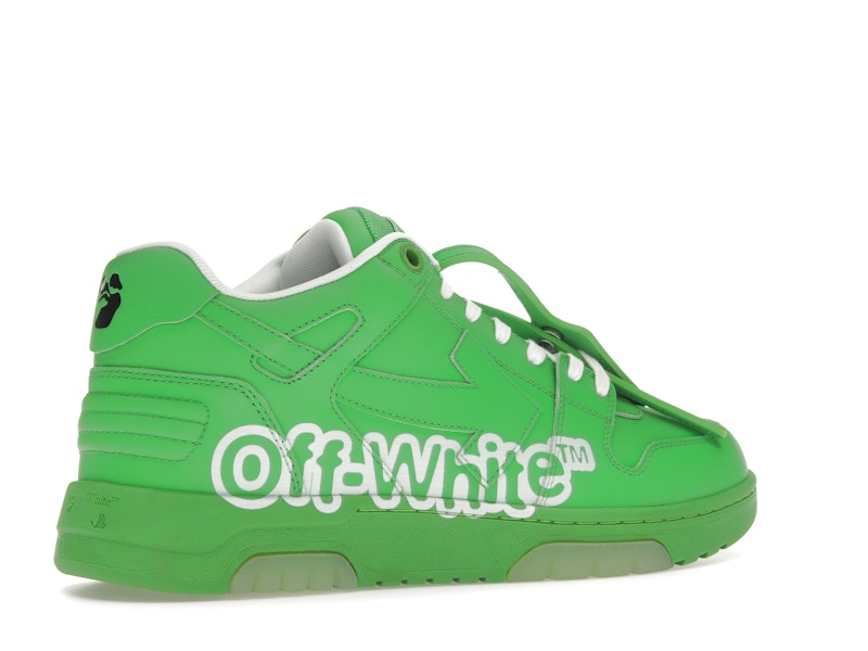 OFF-WHITE Out Of Office OOO Low Tops Green White
