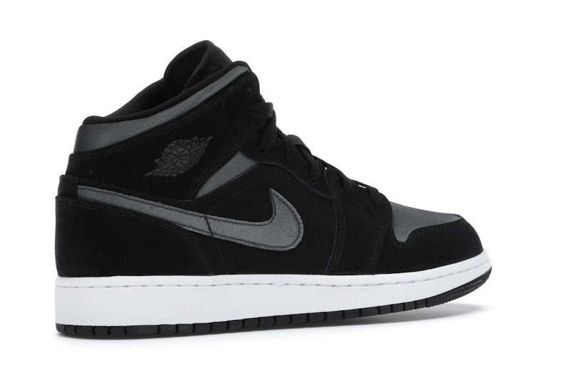 Jordan 1 Mid White Black Grey (GS)