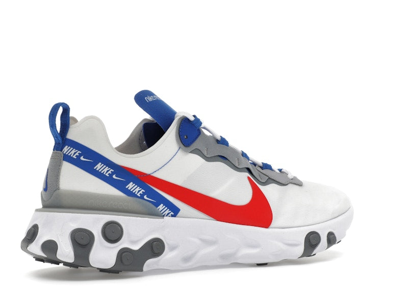 Nike React Element 55 White Game Royal Habanero Red