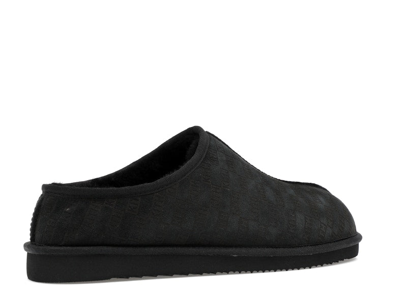 Kith Kithmas Monogram Shearling Slippers Black