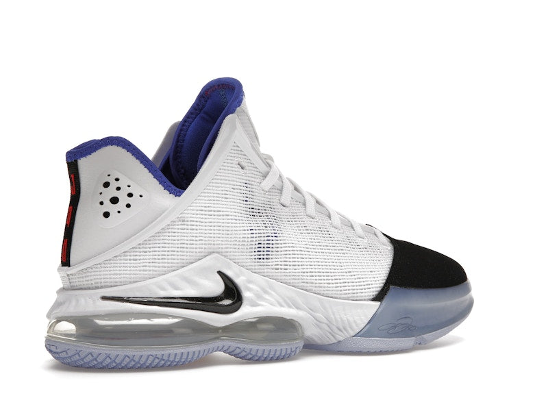Nike LeBron 19 Low White Medium Blue Siren Red Black