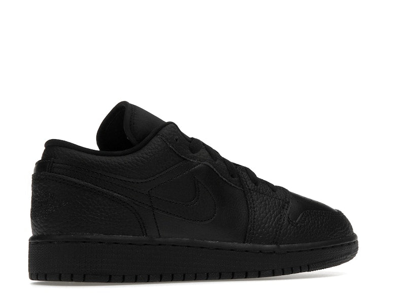 Jordan 1 Low Tumbled Leather Black (GS)