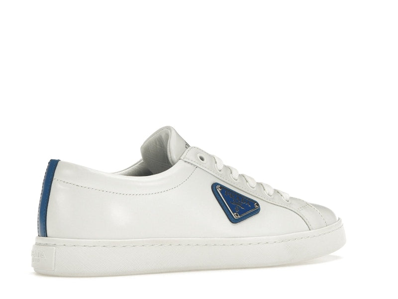 Prada Court Sneaker White Blue Leather (Women's)