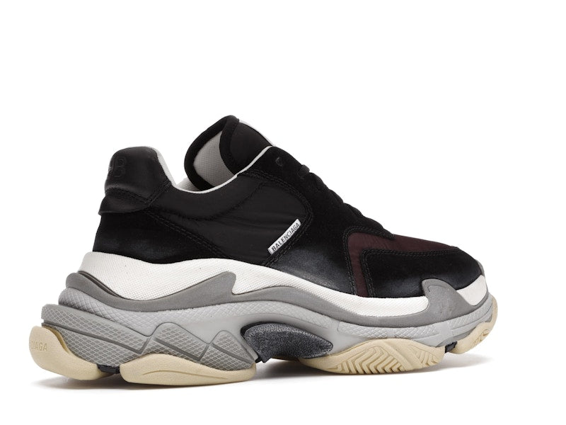 Balenciaga Triple S Black Burgundy