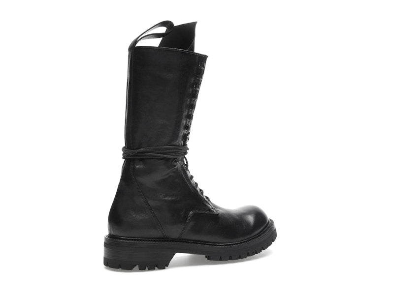 Rick Owens Army Laced Boot Black