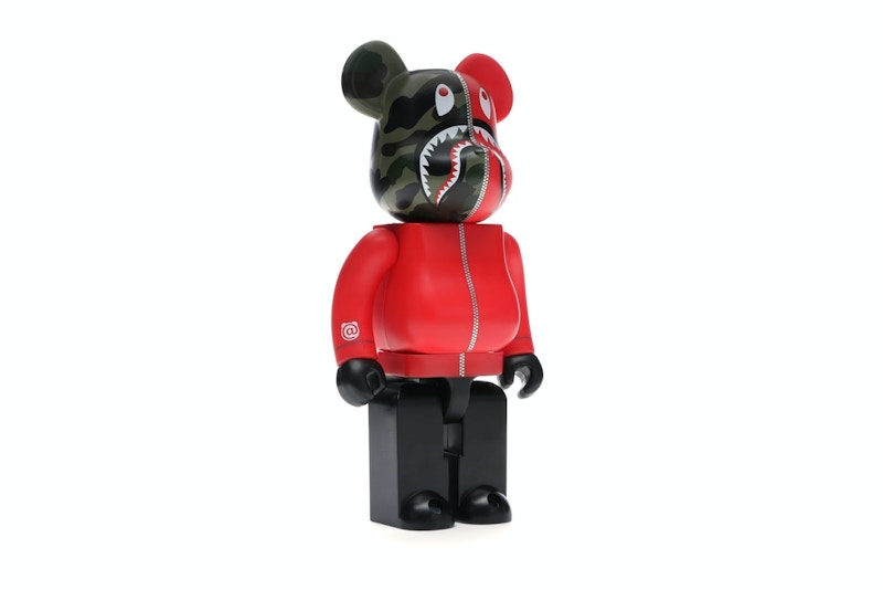 Bearbrick A Bathing Ape 1st Camo Shark 400% Red
