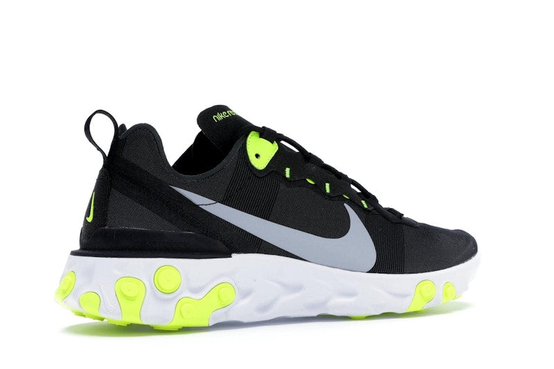 Nike React Element 55 Black Wolf Grey Volt