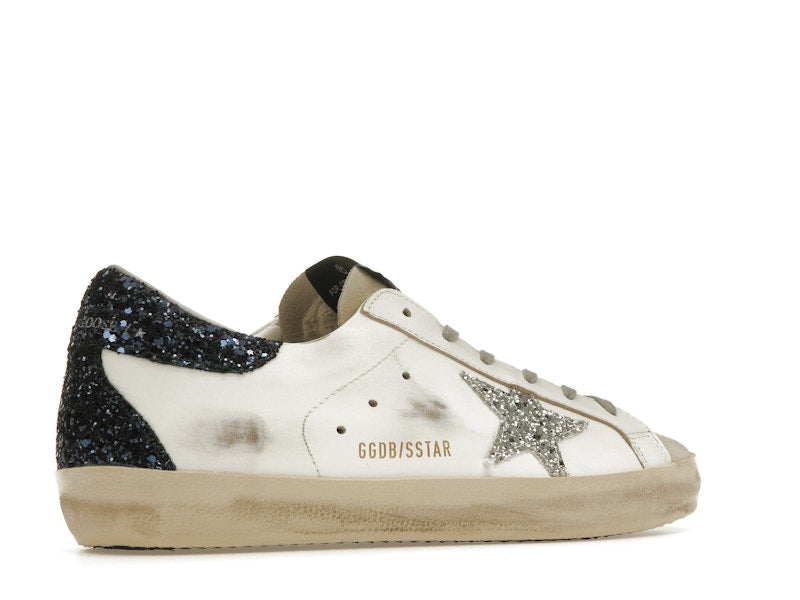 Golden Goose Super-Star White Blue Glitter (Women's)