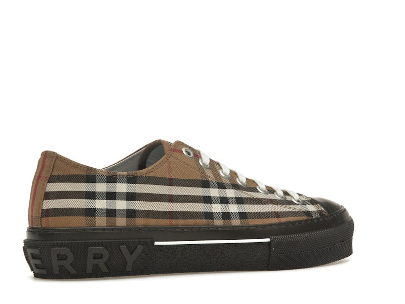 Burberry Vintage Check Lace-Up Sneaker Beige Brown