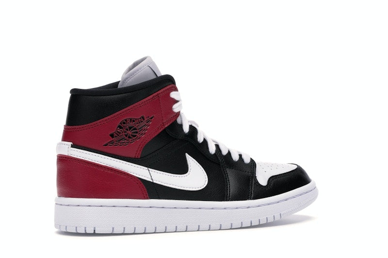 Jordan 1 Mid Black Noble Red (Women's)