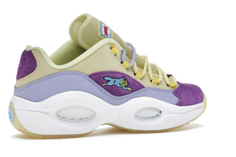 Reebok Question Low BBC Ice Cream Running Dog Yellow Purple