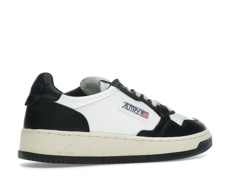 Autry Medalist Leather Low White Black (Women's)