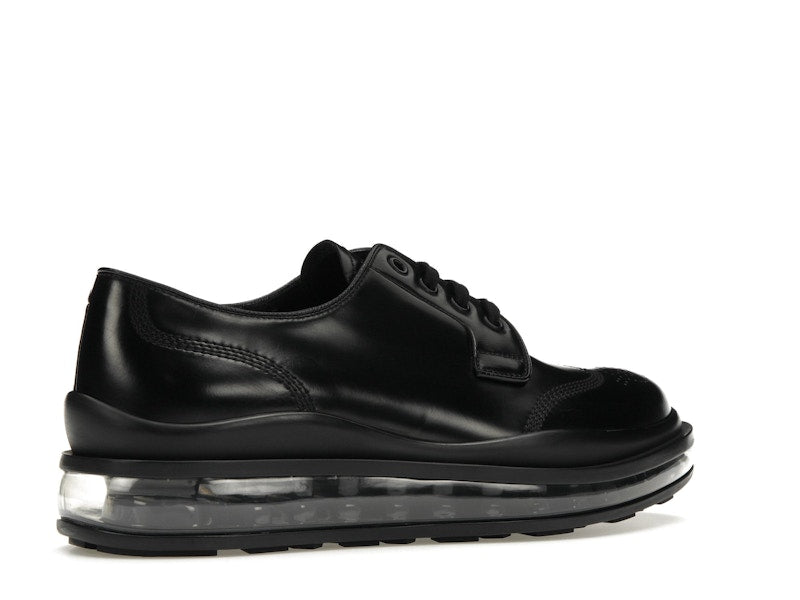 Prada Lace-Up Derby Black Brushed Leather