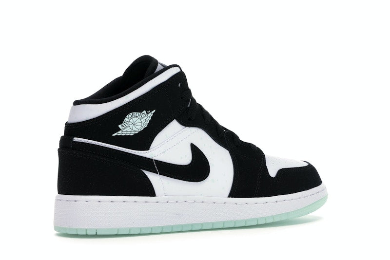 Jordan 1 Mid White Black Teal Tint (GS)