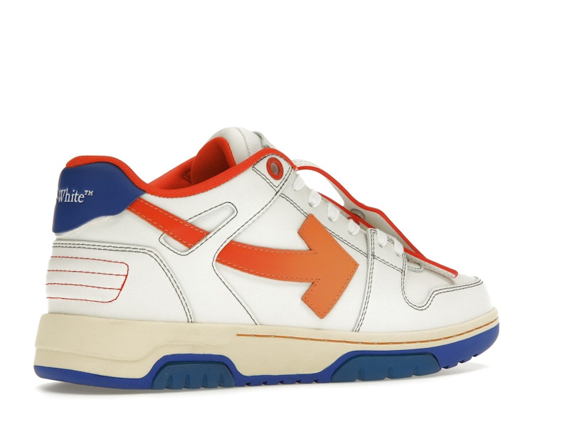OFF-WHITE Out Of Office OOO Low Tops White Orange Blue Contrast Stitching