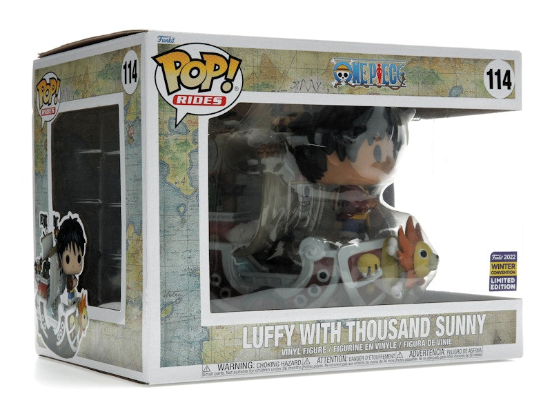 Funko Pop! Rides One Piece Luffy with Thousand Sunny 2022 Winter Convention Exclusive Figure #114