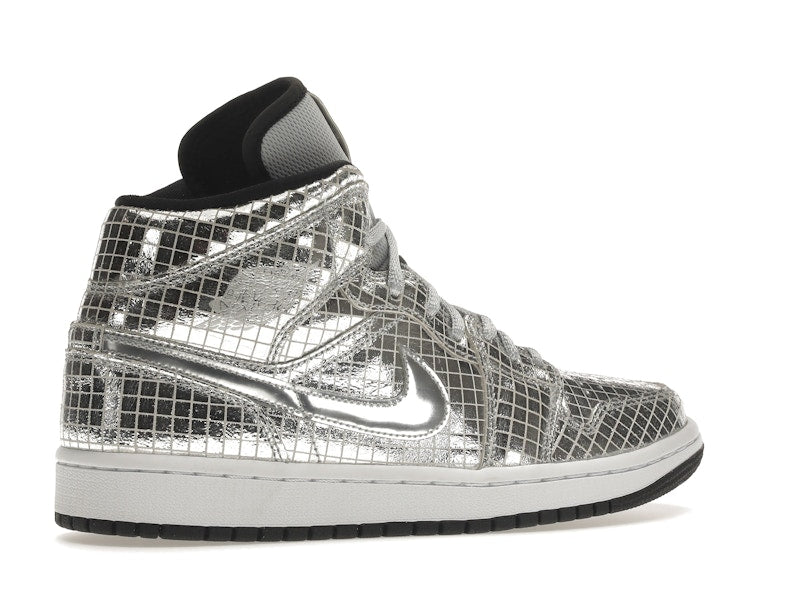 Jordan 1 Mid SE Disco Metallic Silver (Women's)