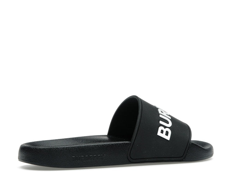 Burberry Logo Slides Black Optic White